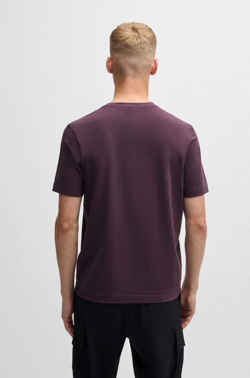 Hugo Boss Camiseta relaxed fit de algodón elástico con logo estampado En oferta