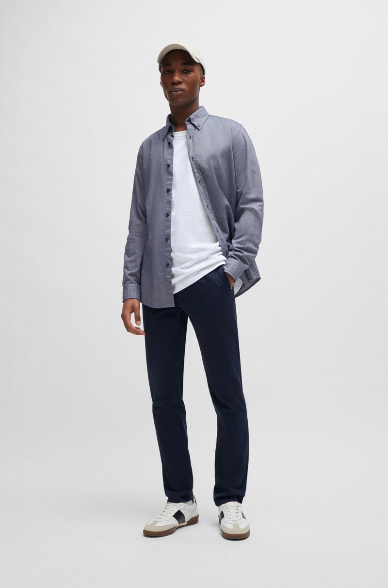 Hugo Boss Chinos slim fit de raso de algodón elástico Libre de impuestos