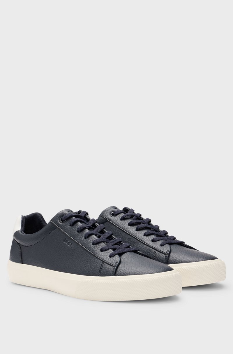 Hugo Boss Deportivas de piel sintética con lengüeta trasera en contraste