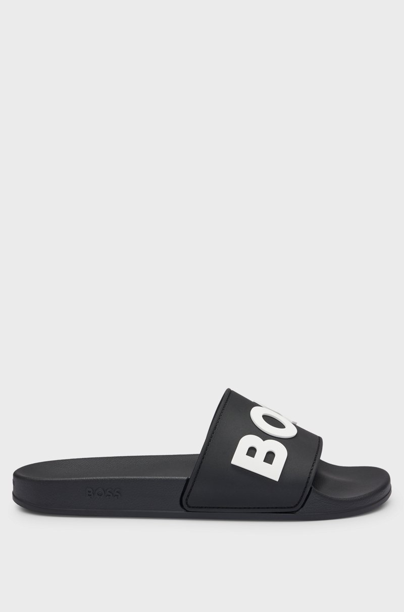 Hugo Boss Chanclas con logo en relieve fabricadas en Italia Rebajas baratas