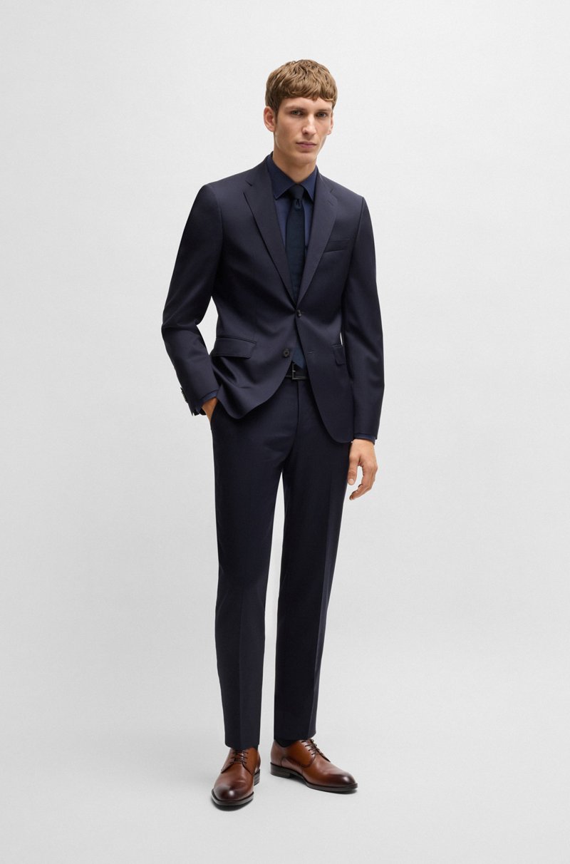 Hugo Boss Zapatos Derby de piel con costuras dobles Rebajas de fábrica