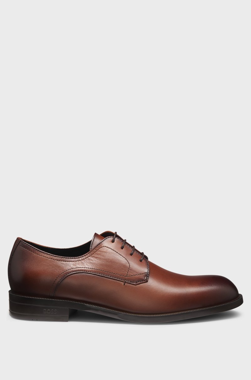 Hugo Boss Zapatos Derby de piel con costuras dobles Rebajas de fábrica