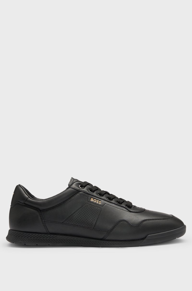 Hugo Boss Deportivas de piel de napa con detalles calados Mejor oferta