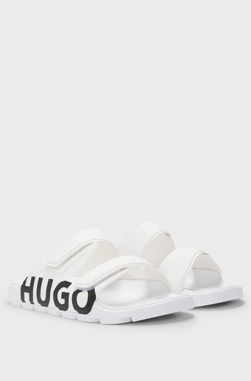 Hugo Boss Sandalias con logo y dos tiras de cierre por contacto Rebajas top