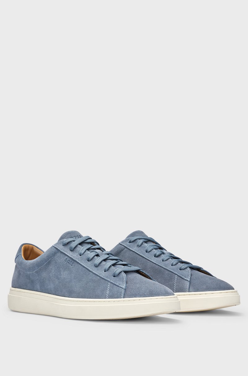Hugo Boss Deportivas de ante con suela de goma Oferta especial