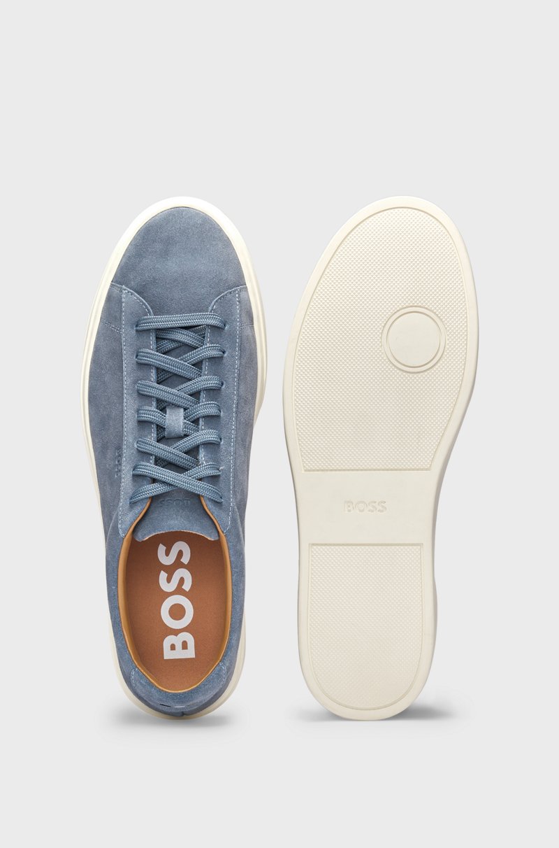Hugo Boss Deportivas de ante con suela de goma Oferta especial