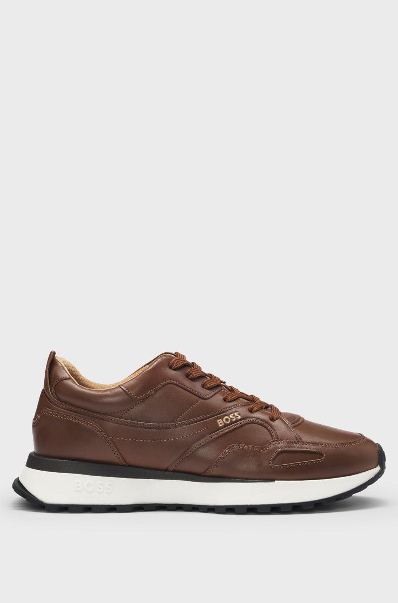 Hugo Boss Deportivas inspiradas en las zapatillas de correr con empeines de piel bruñida Últimos 3 días