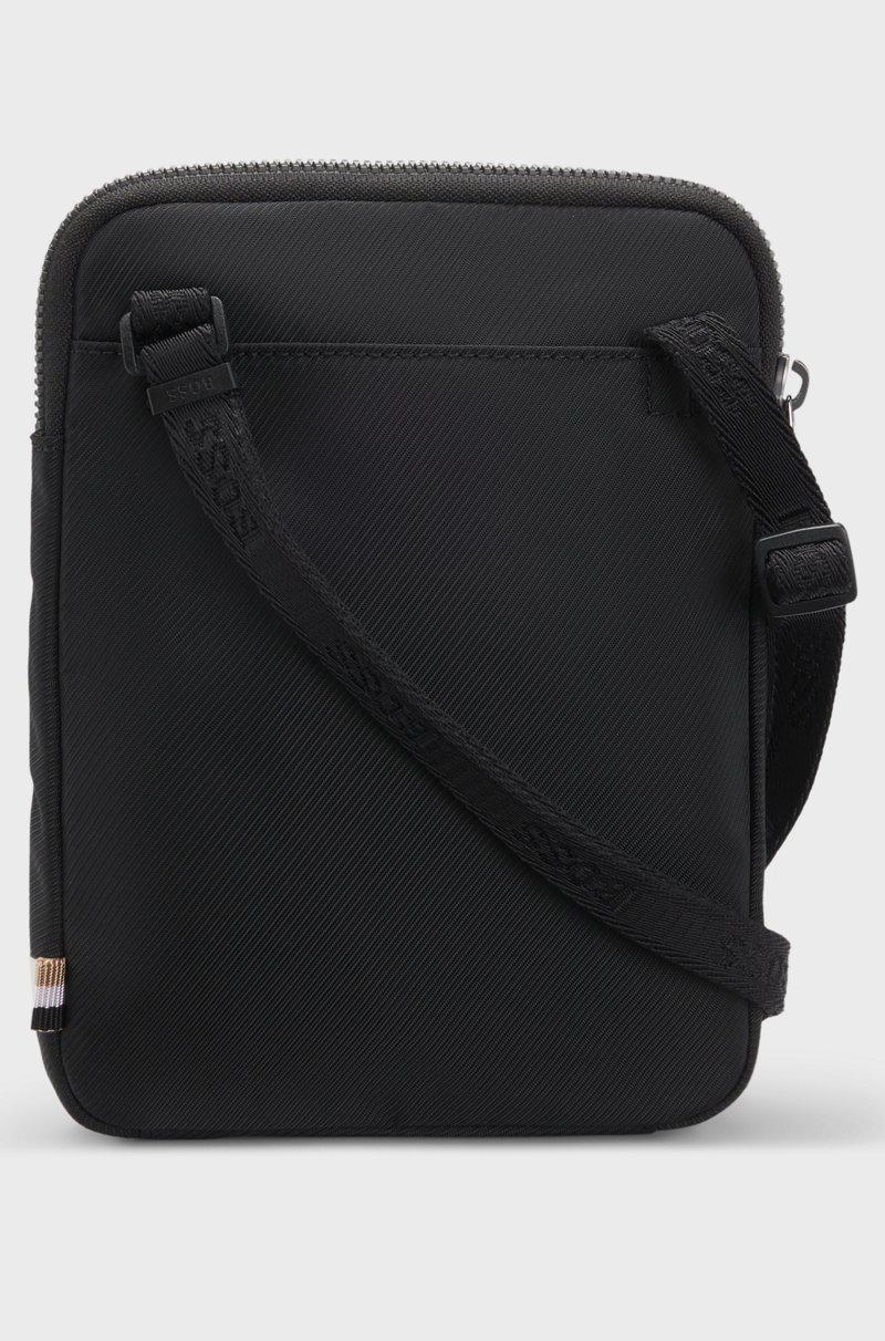 Hugo Boss Bolsito para colgar al cuello de tejido estampado con raya y logo Precios de Black Friday