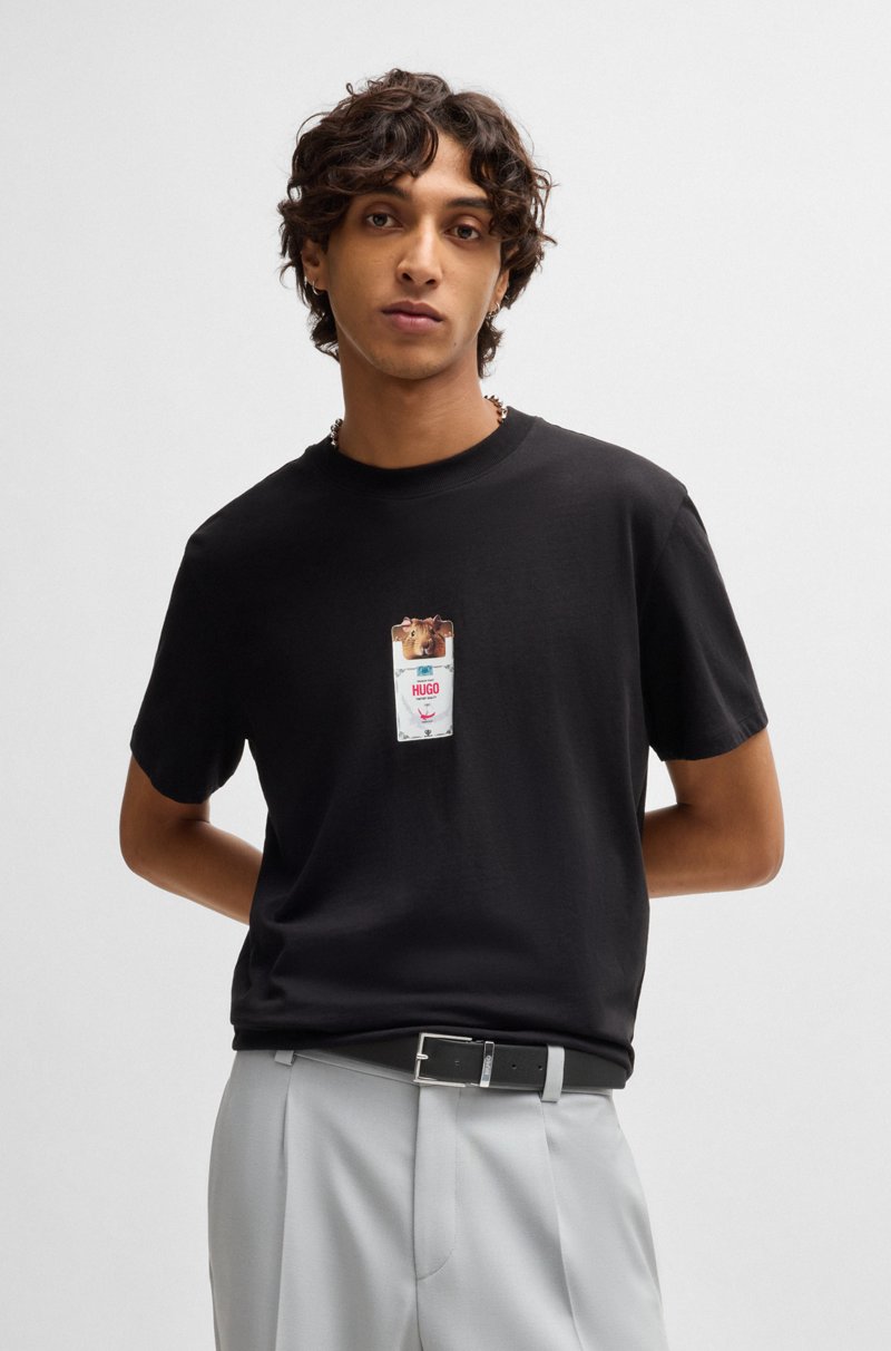 Hugo Boss Cinturón reversible de piel italiana con hebilla con logo Descuento por venta flash