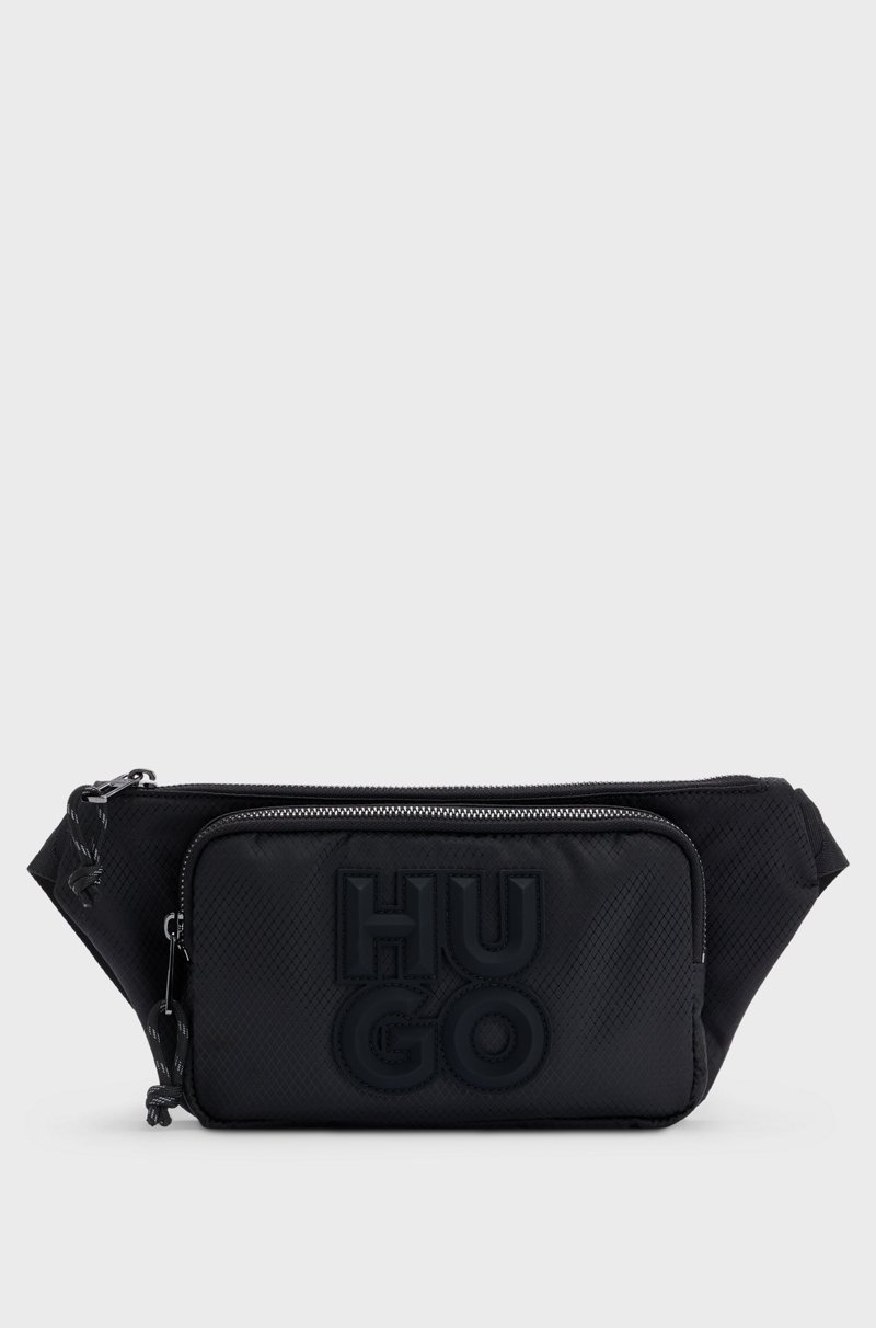 Hugo Boss Riñonera con cremallera y logo apilado