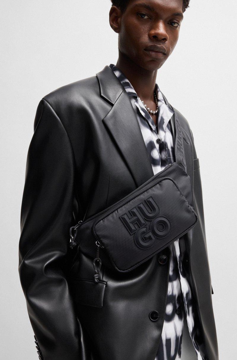 Hugo Boss Riñonera con cremallera y logo apilado Ofertas especiales