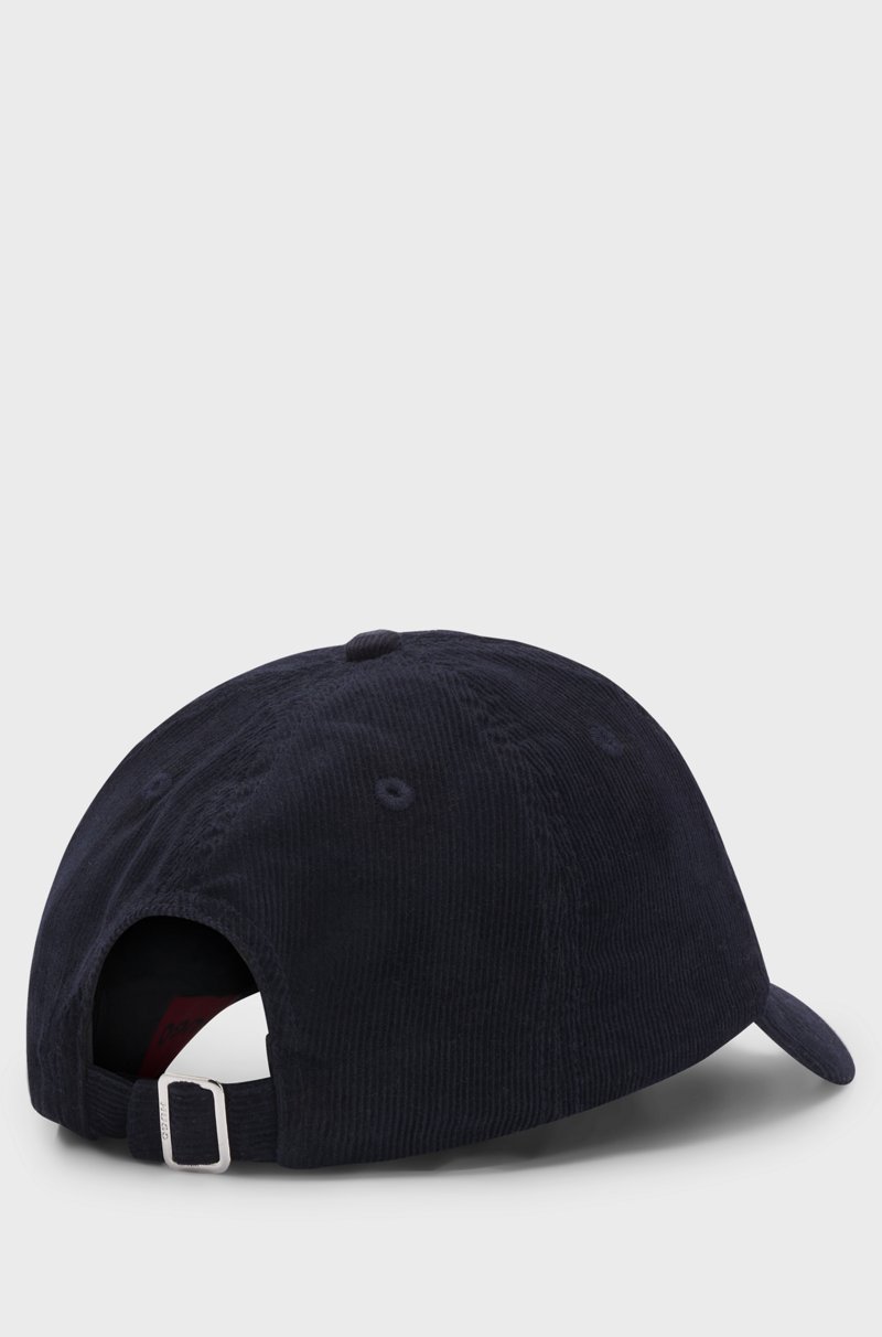 Hugo Boss Gorra de pana de algodón con logo bordado Rebajas de fin de temporada