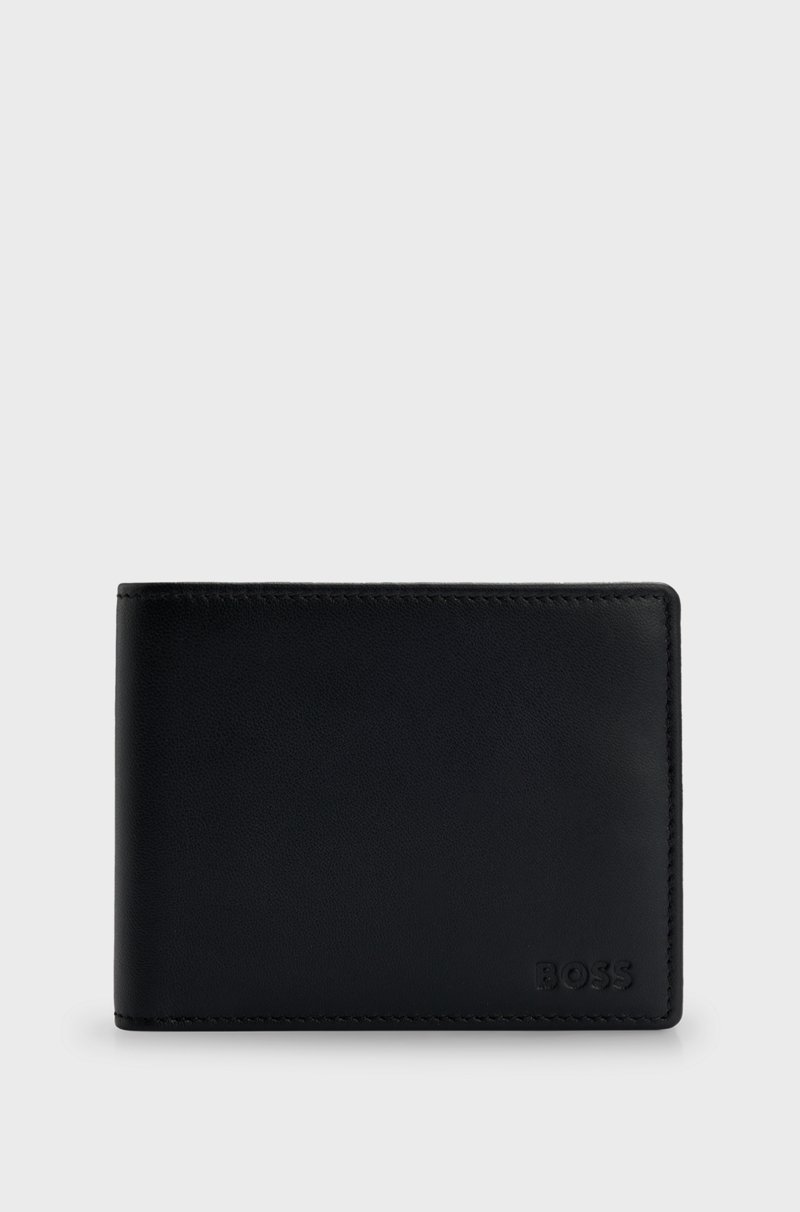 Hugo Boss Cartera plegable de piel con logo grabado y bolsillo monedero En línea