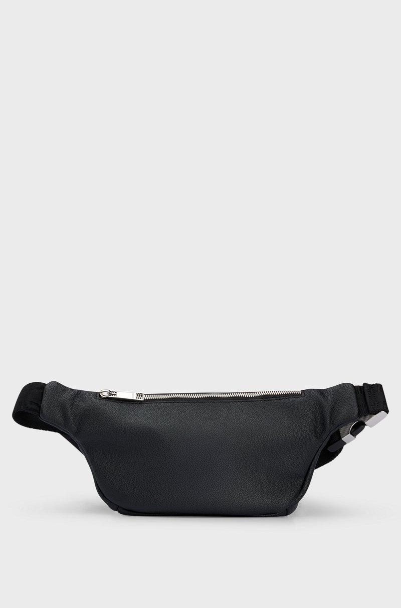 Hugo Boss Riñonera de piel sintética granulada con logotipo grabado En oferta