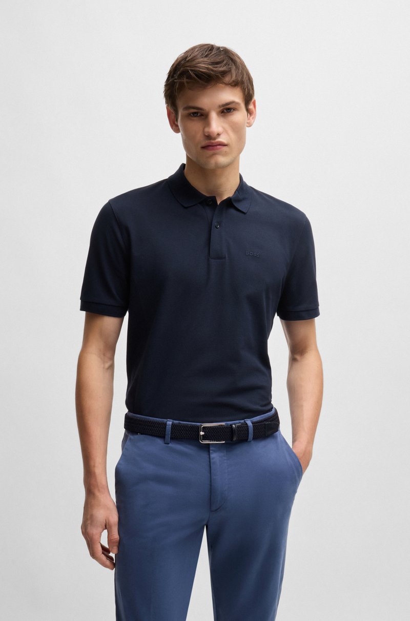 Hugo Boss Cinturón tejido con detalles en piel Gran oferta