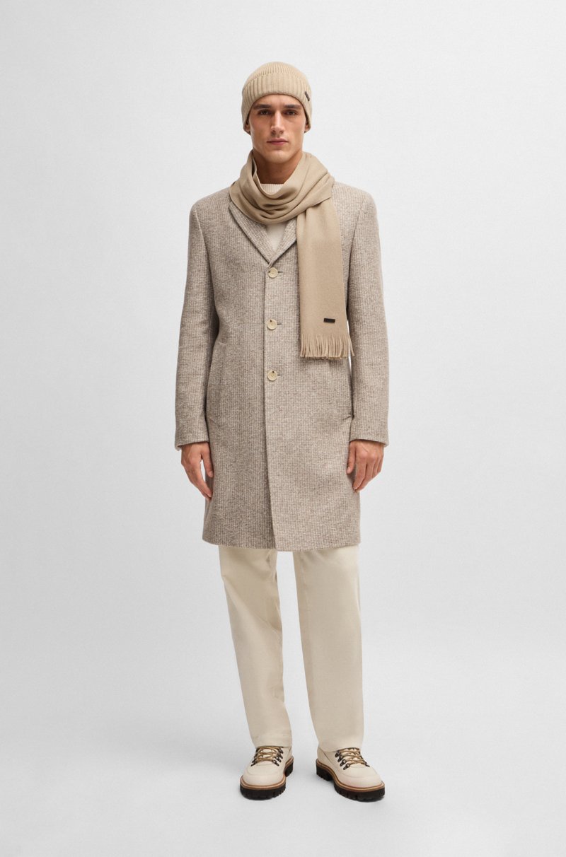 Hugo Boss Bufanda de punto raschel en lana merina Descuento