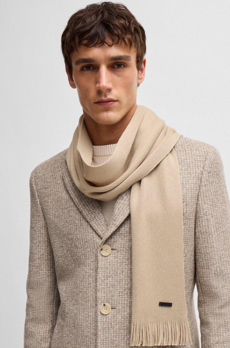 Hugo Boss Bufanda de punto raschel en lana merina Descuento