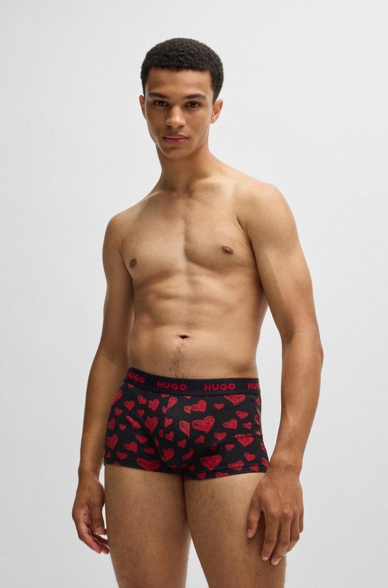 Hugo Boss Paquete de tres calzoncillos en algodón elástico con logos en la cintura Rebajas top