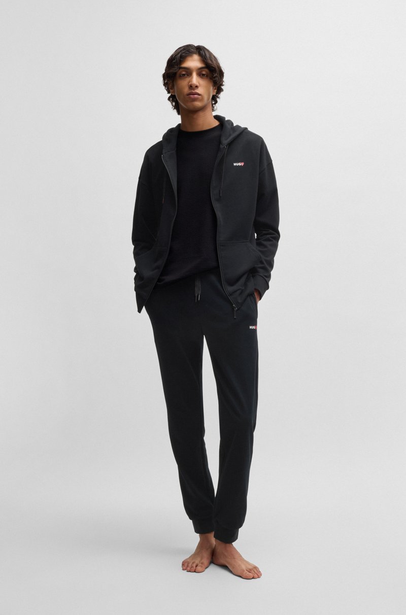 Hugo Boss Pantalones de chándal en mezcla de algodón con logo de corazón Precio de fábrica