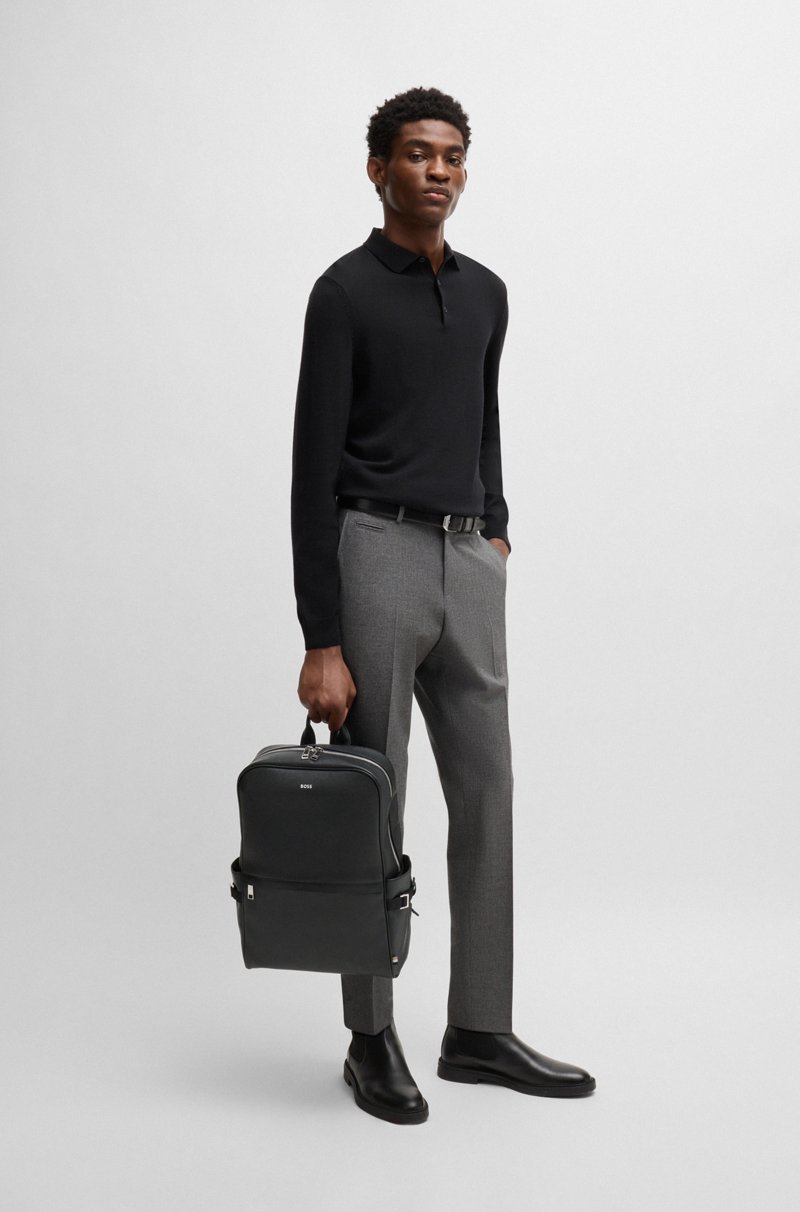 Hugo Boss Mochila con cremallera con raya de la marca y detalle de logotipo Promoción por tiempo limitado