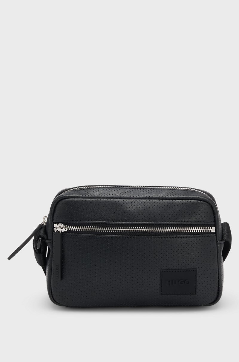 Hugo Boss Bolso de bandolera en piel sintética calada