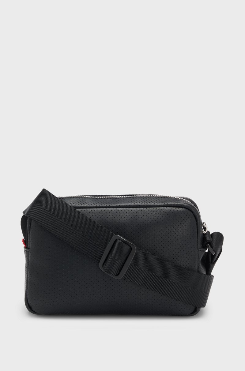 Hugo Boss Bolso de bandolera en piel sintética calada Oferta especial de fábrica