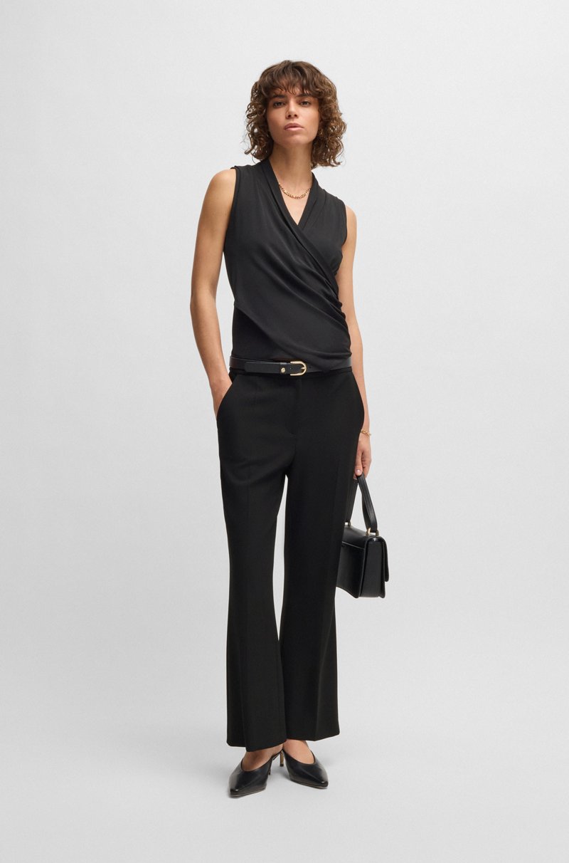 Hugo Boss Pantalones slim fit con pernera acampanada Superdescuento