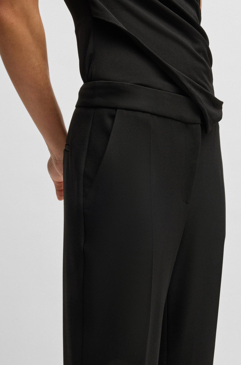 Hugo Boss Pantalones slim fit con pernera acampanada Superdescuento
