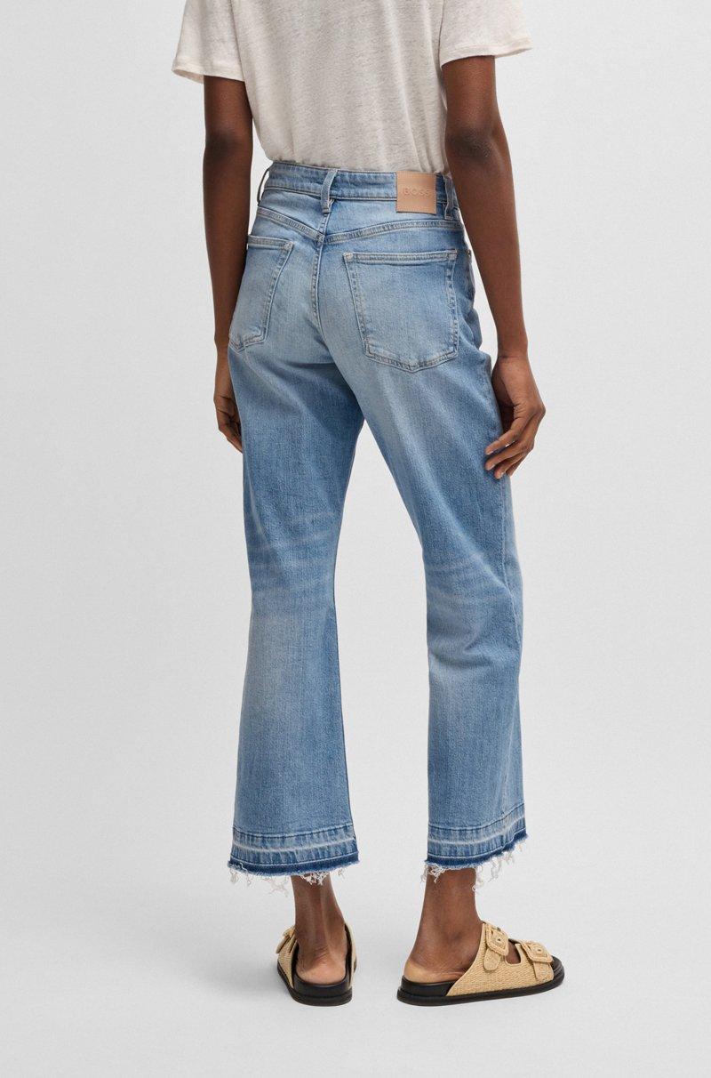Hugo Boss Vaqueros tobilleros de denim elástico azul con pernera acampanada Envío internacional gratuito