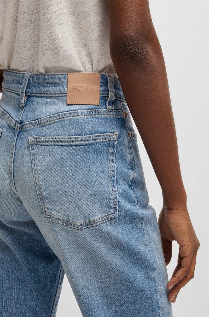 Hugo Boss Vaqueros tobilleros de denim elástico azul con pernera acampanada Envío internacional gratuito