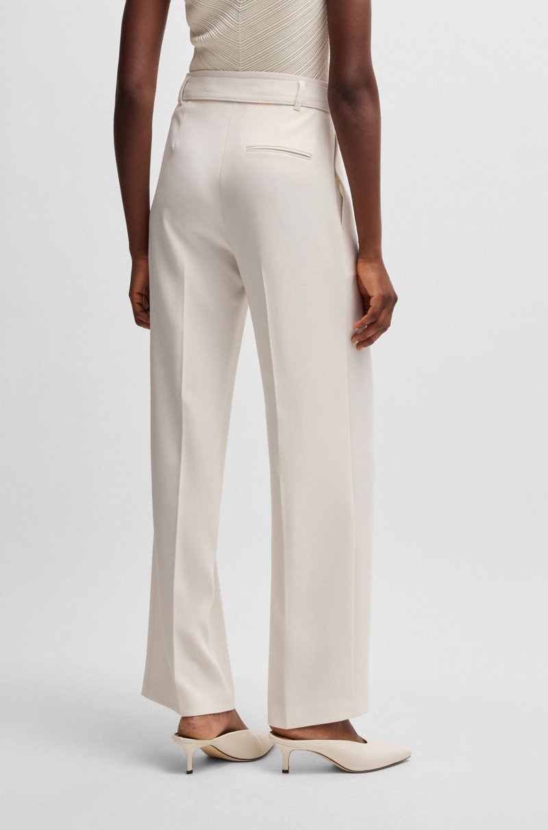 Hugo Boss Pantalones relaxed fit en crepé japonés resistente a las arrugas Libre de impuestos