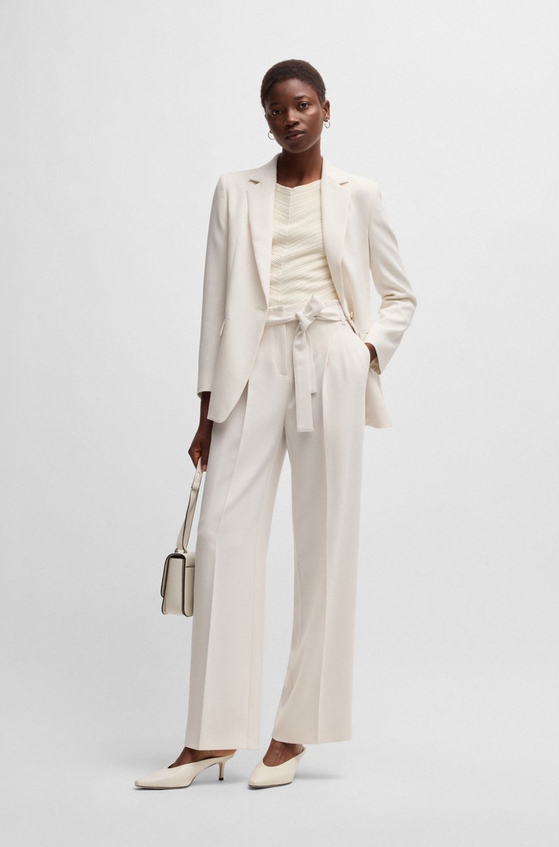 Hugo Boss Pantalones relaxed fit en crepé japonés resistente a las arrugas Libre de impuestos