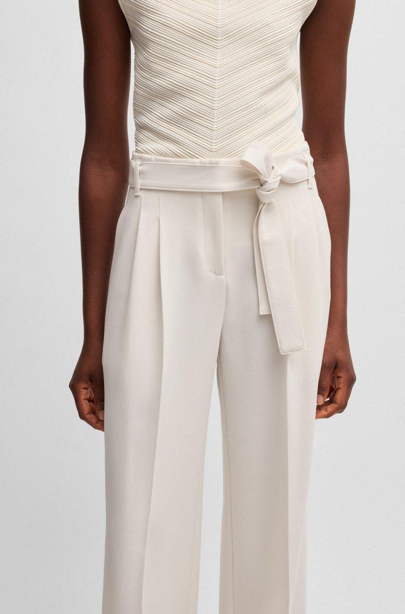 Hugo Boss Pantalones relaxed fit en crepé japonés resistente a las arrugas Libre de impuestos