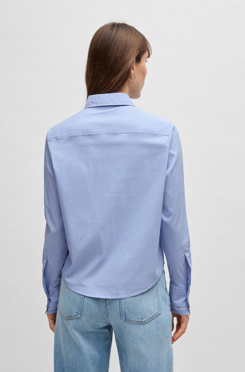 Hugo Boss Blusa regular fit de algodón elástico a rayas Descuentos del mes