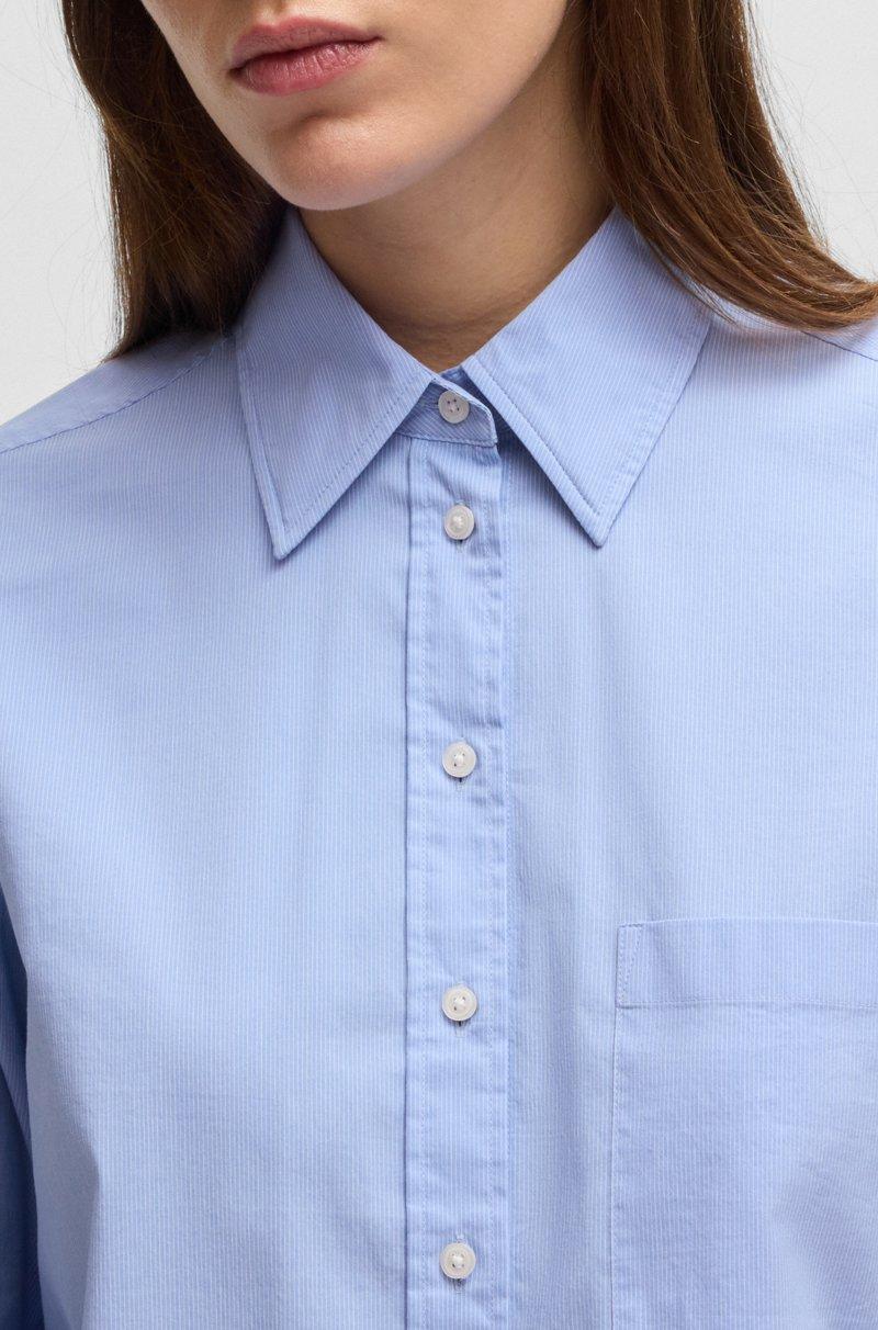 Hugo Boss Blusa regular fit de algodón elástico a rayas Descuentos del mes