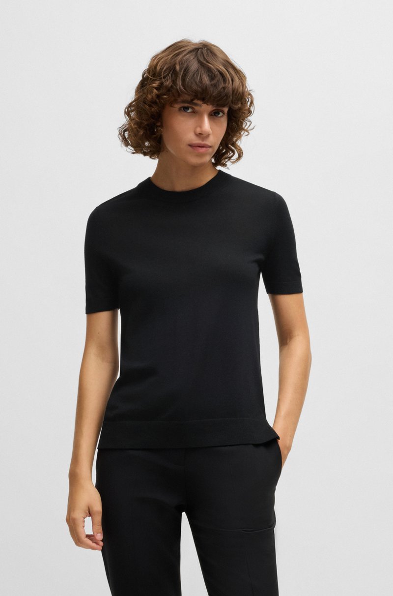 Hugo Boss Jersey de manga corta en lana merina