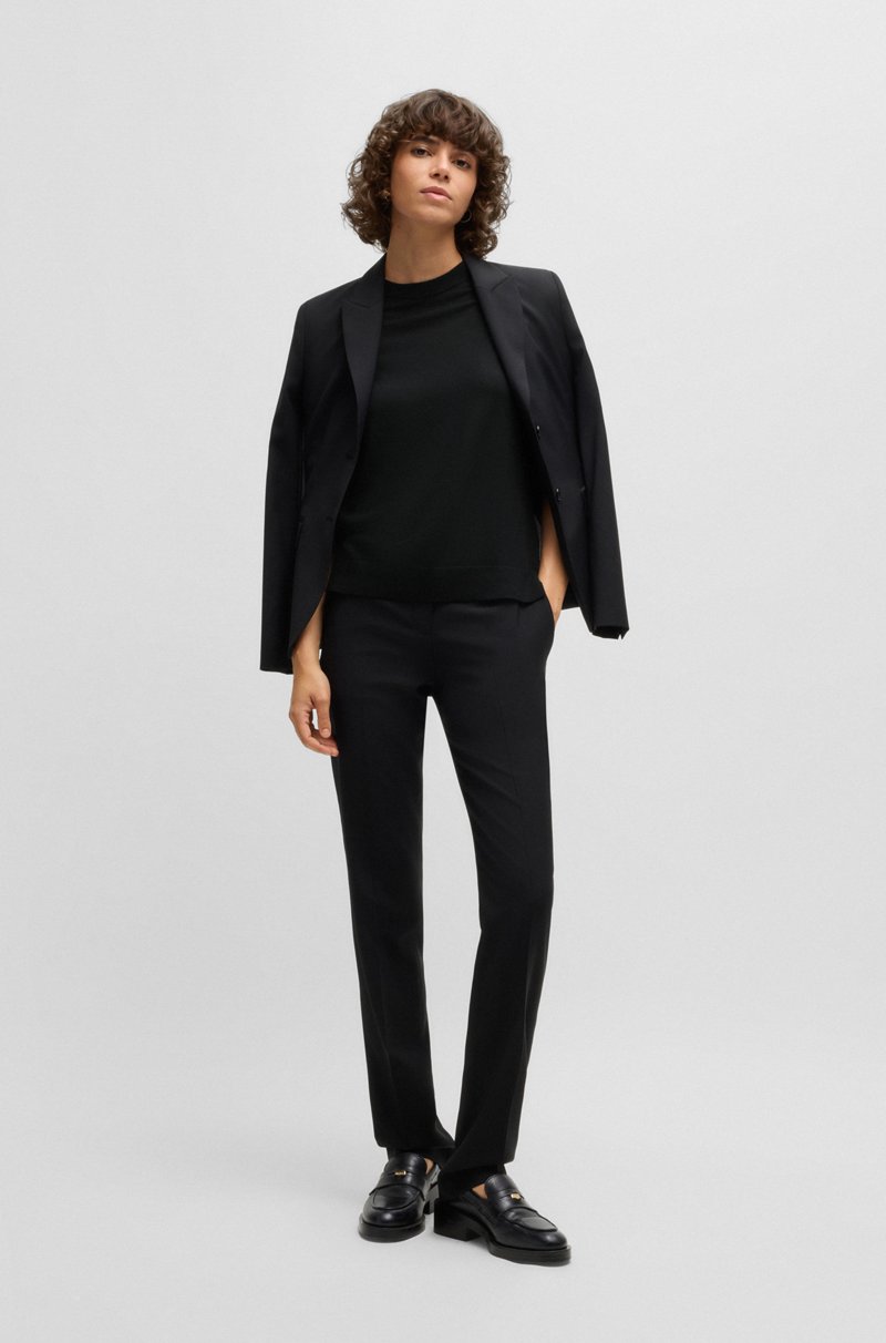 Hugo Boss Jersey de manga corta en lana merina Ofertas de temporada