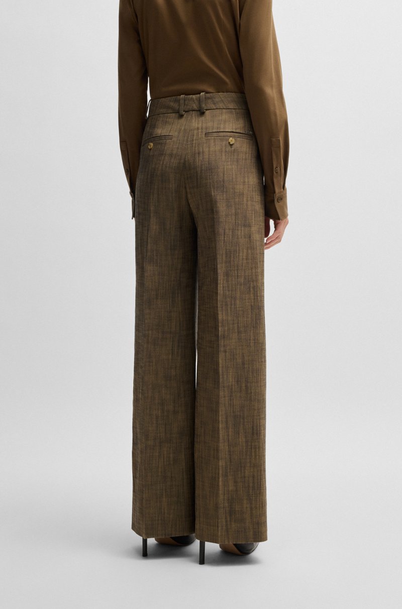 Hugo Boss Pantalones regular fit de tejido sharkskin jaspeado 2025
