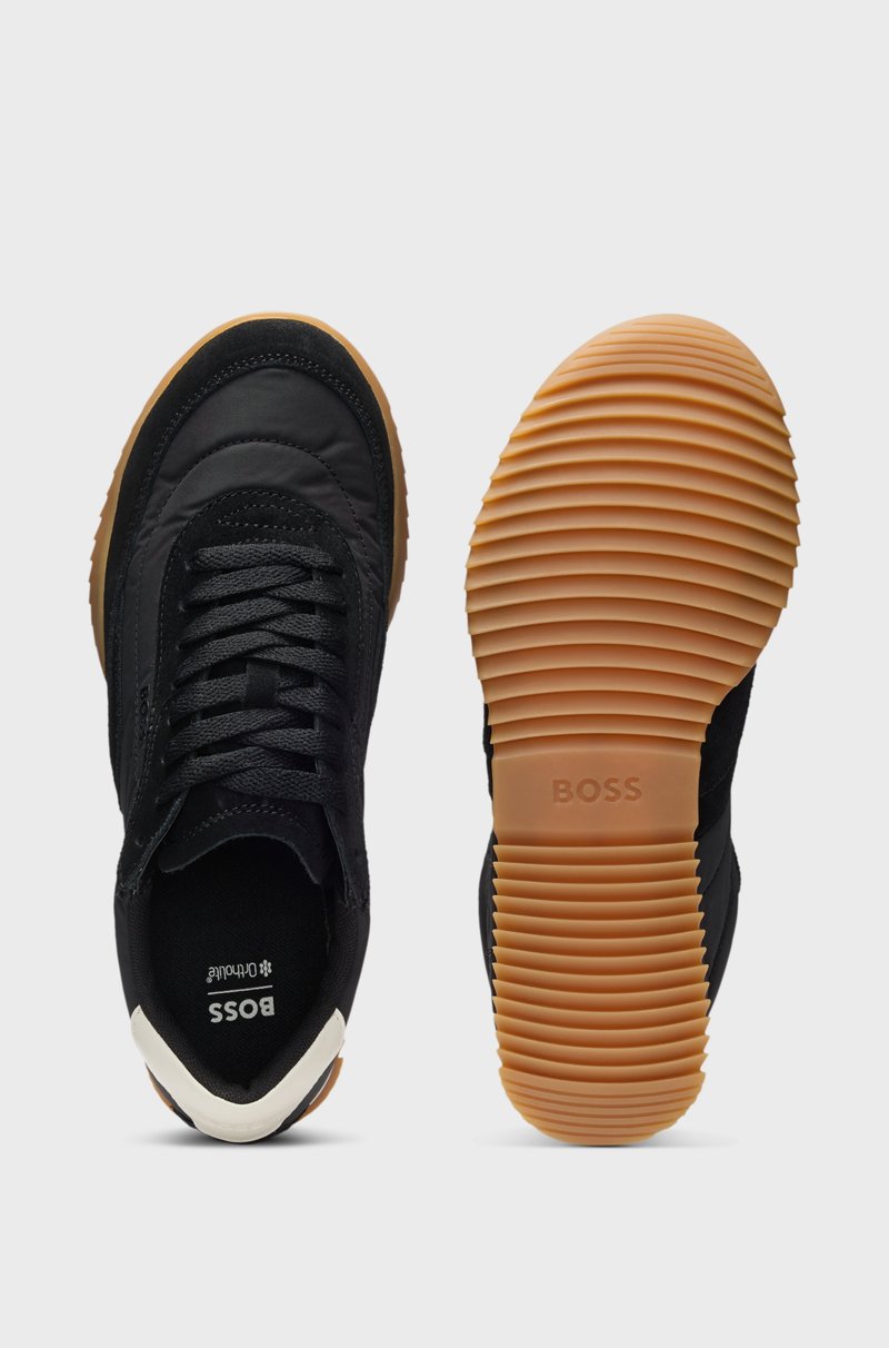 Hugo Boss Deportivas de caña baja en ante y tela Venta caliente