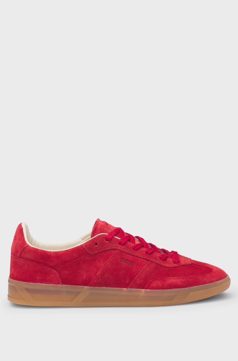 Hugo Boss Deportivas de ante con cordones y detalles de logo Gran oferta