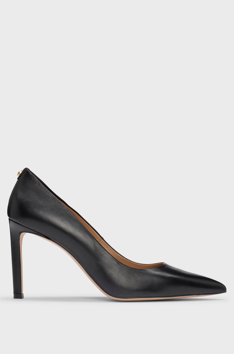 Hugo Boss Zapatos de salón de piel con tacón alto y puntera afilada Los más vendidos