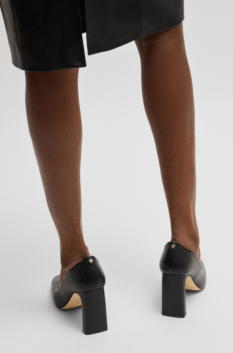 Hugo Boss Zapatos de tacón en piel de napa con detalle de monograma Double B Tienda