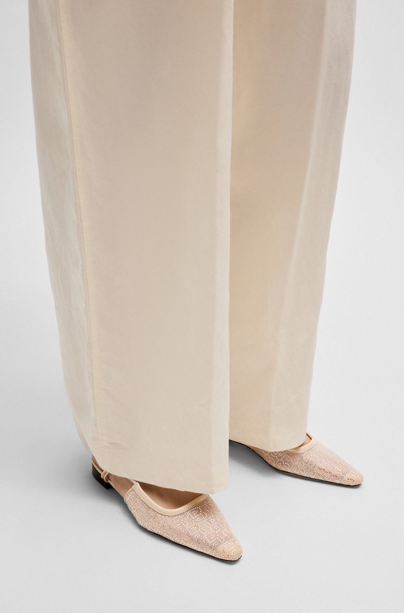 Hugo Boss Mules de malla con adornos de estrás Tienda