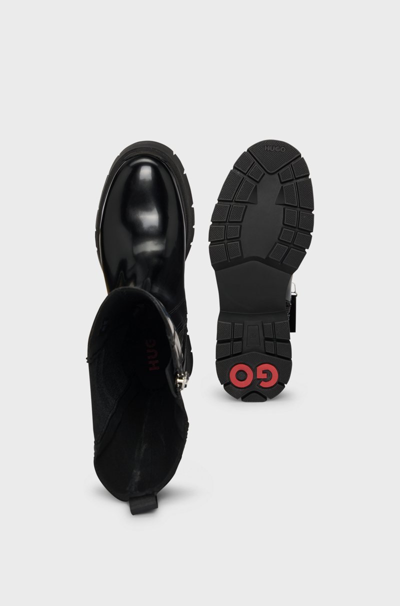 Hugo Boss Botines Chelsea con caña hasta la rodilla en piel sintética Mejor oferta