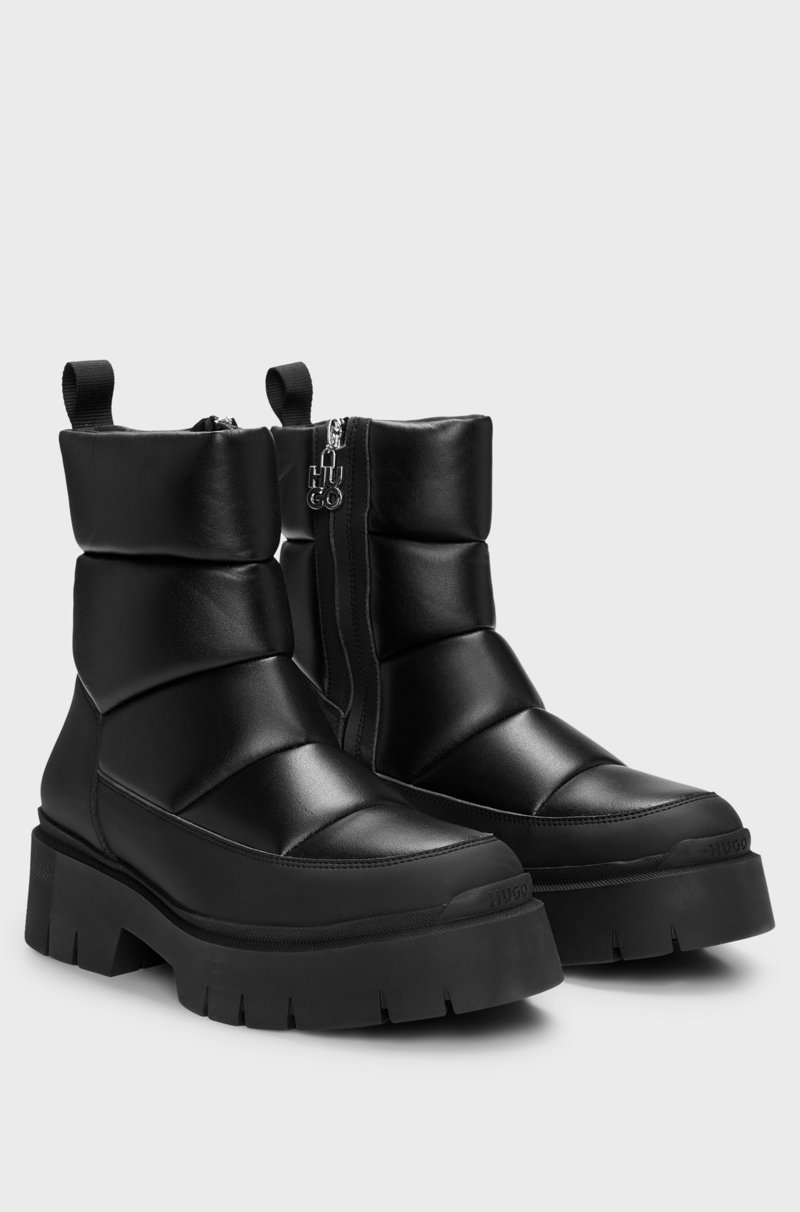 Hugo Boss Botas de piel sintética con efecto guateado Rebajas top