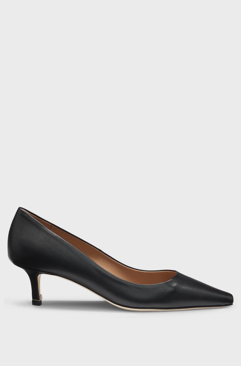Hugo Boss Zapatos de tacón de piel de napa con monograma Double B Envío gratis