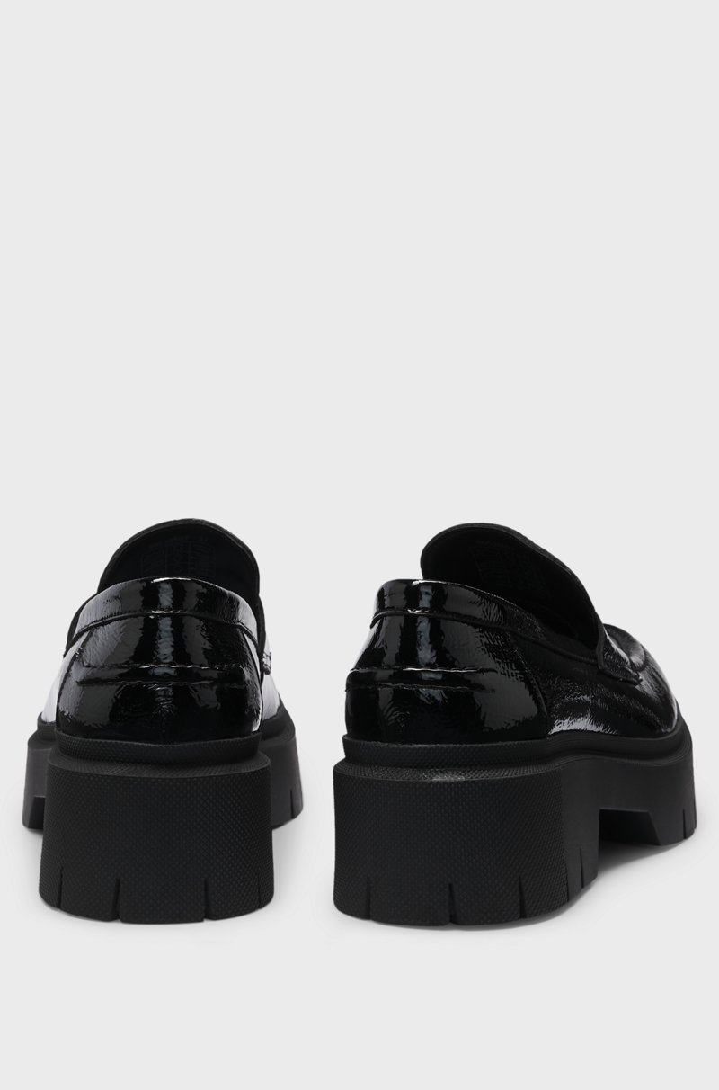 Hugo Boss Mocasines de piel con suela gruesa y ribete con logo apilado ÚLTIMAS EDICIONES