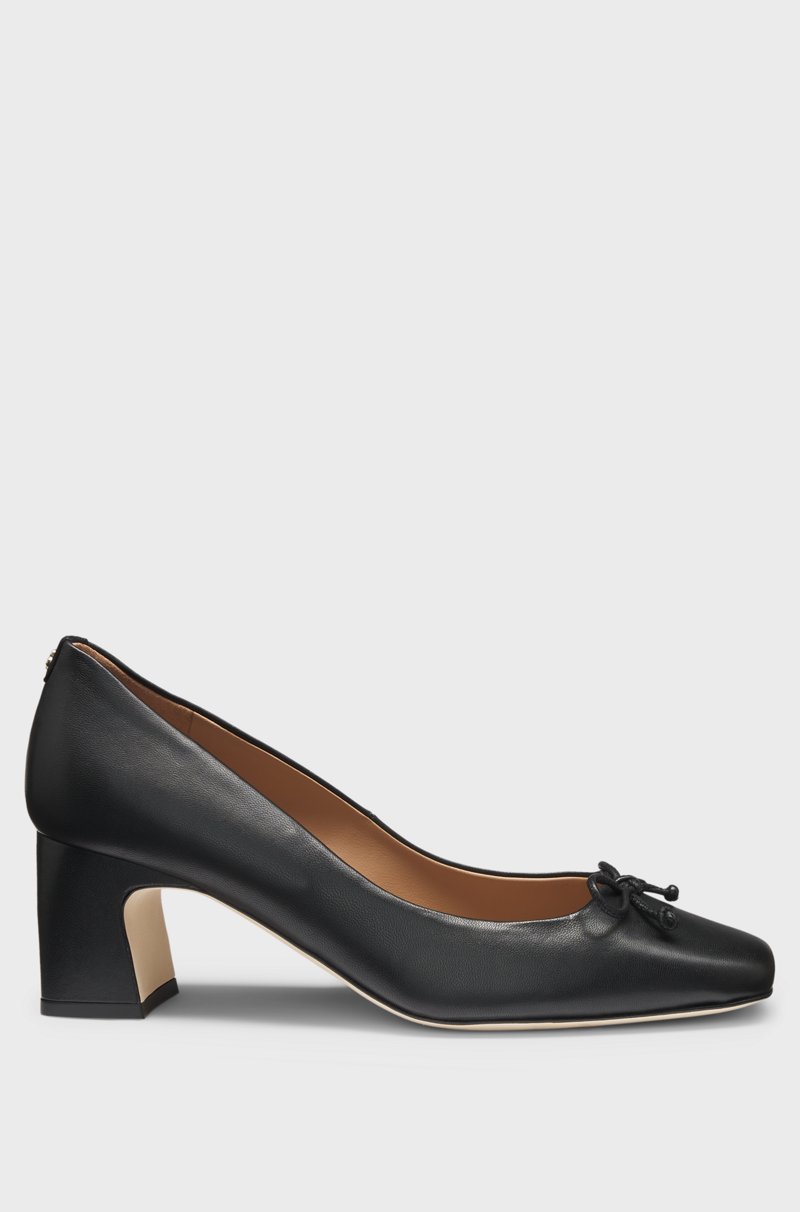Hugo Boss Zapatos de tacón de piel de napa con monograma Double B Últimos 2 días