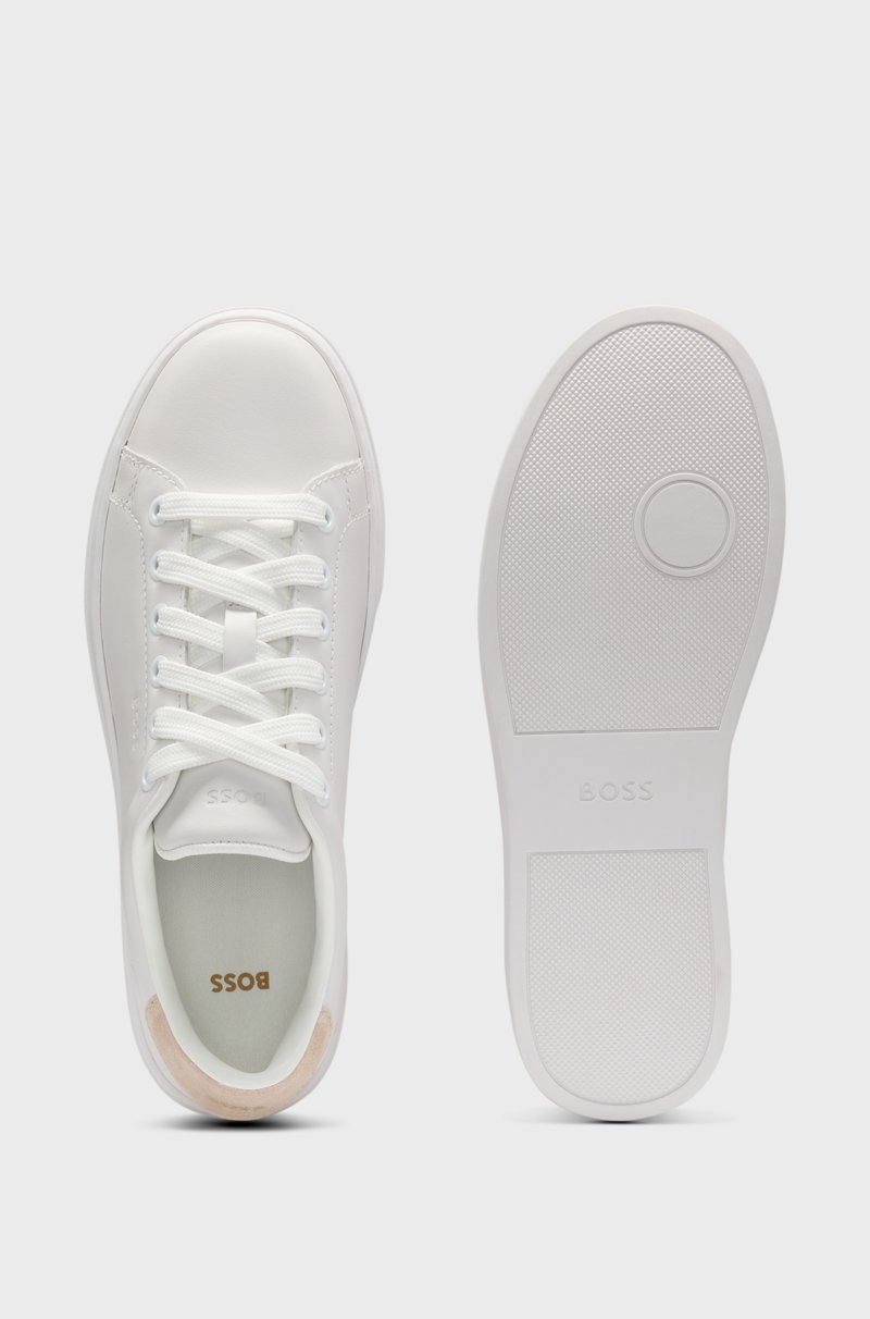 Hugo Boss Deportivas de piel con talón de ante Precio de fábrica