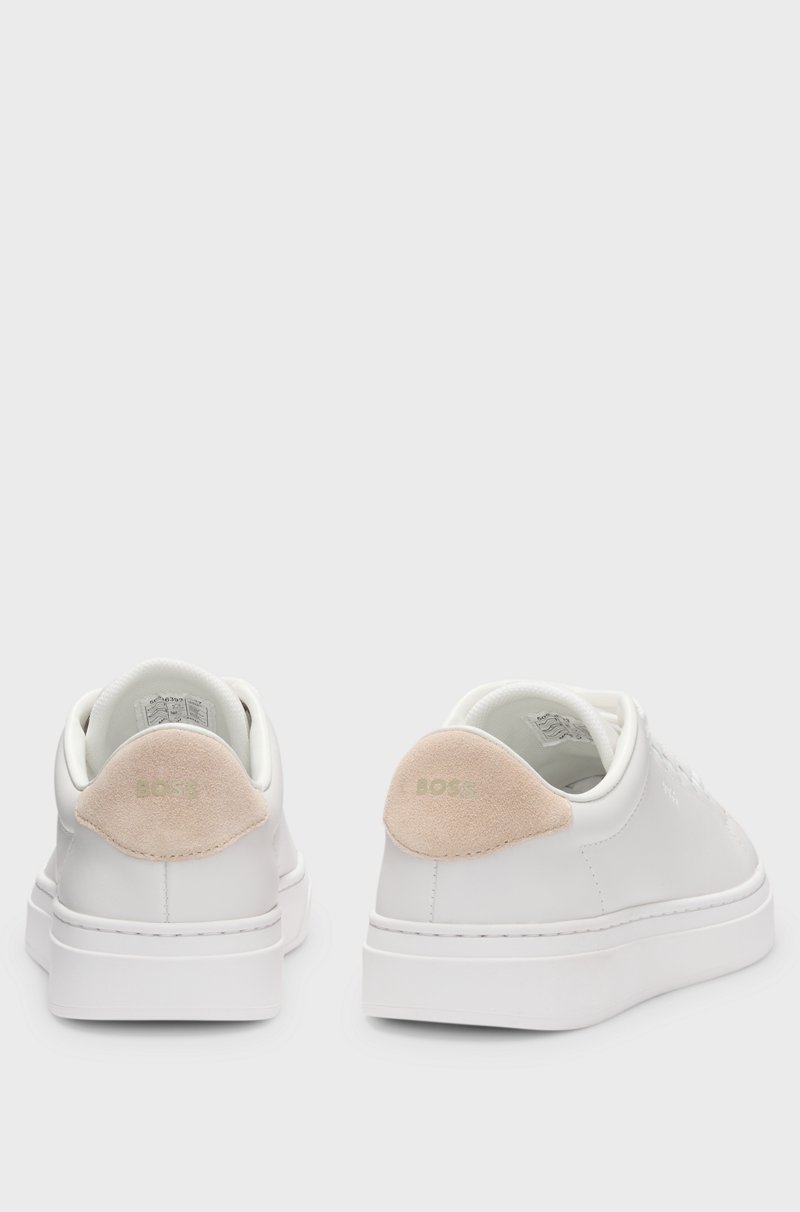Hugo Boss Deportivas de piel con talón de ante Precio de fábrica